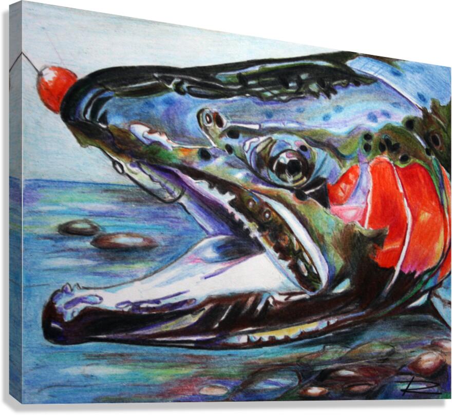 Hooked Steelhead Canvas Print