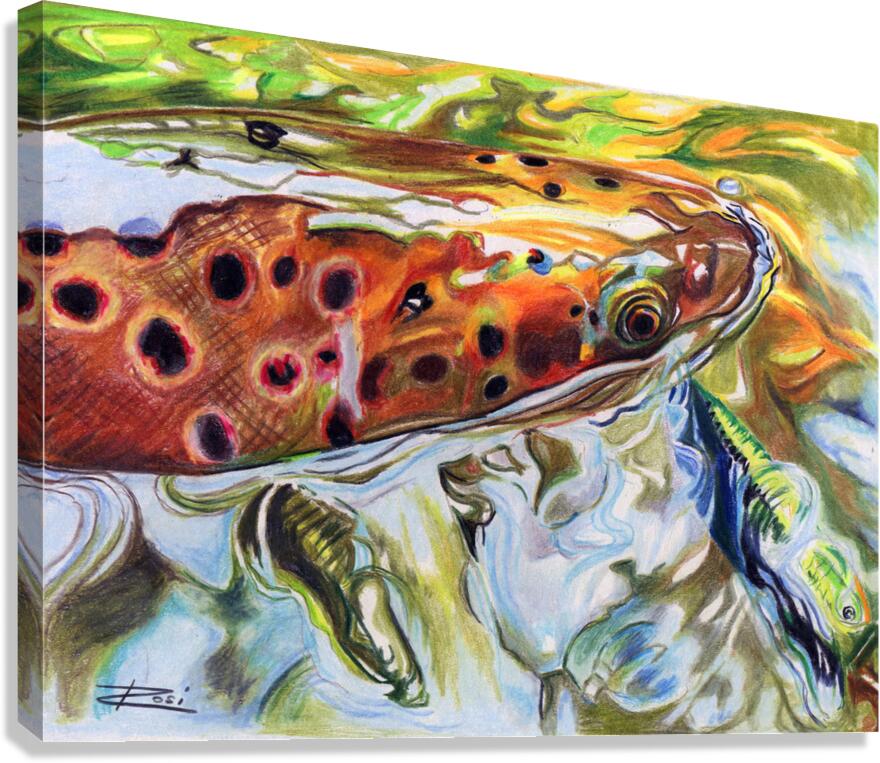 Brownie Hooked Canvas Print