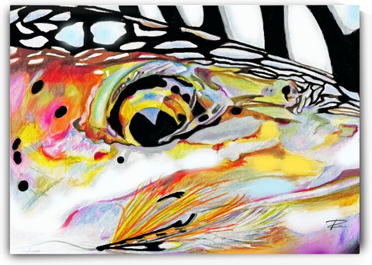 Steelhead with Streamer by Rosi Oldenburg