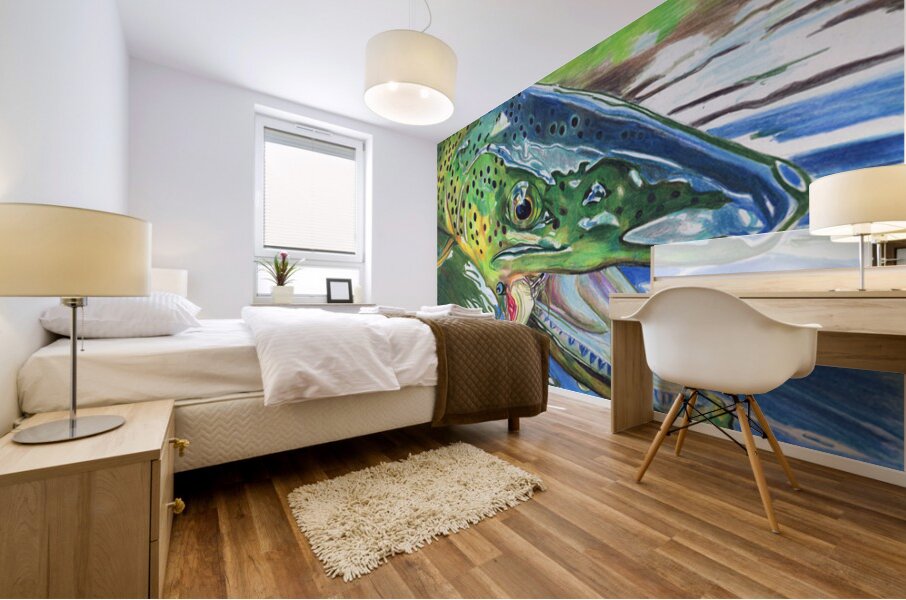 Hooked V  Mural print