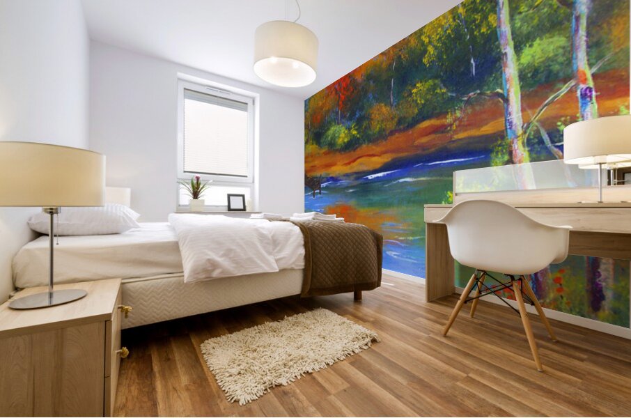 Fall Lake Mural print