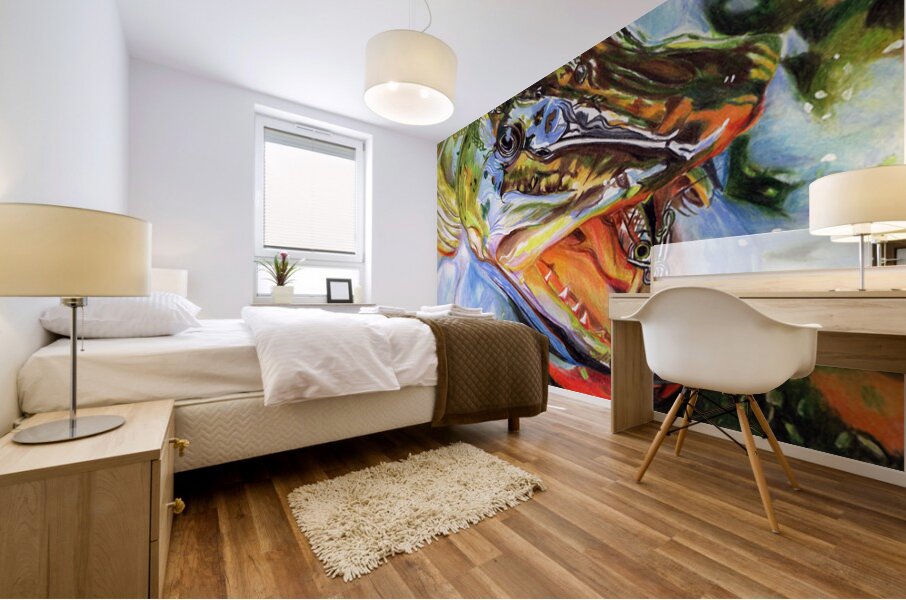 Pike with Lure II Mural print