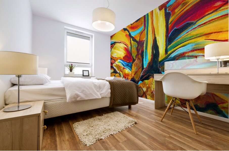 Golden Peaks Mural print