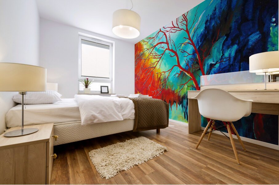 The Red Tree Mural print