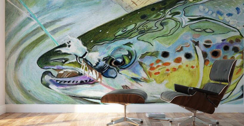 Atlantic Salmon Dry Fly Wall Murals