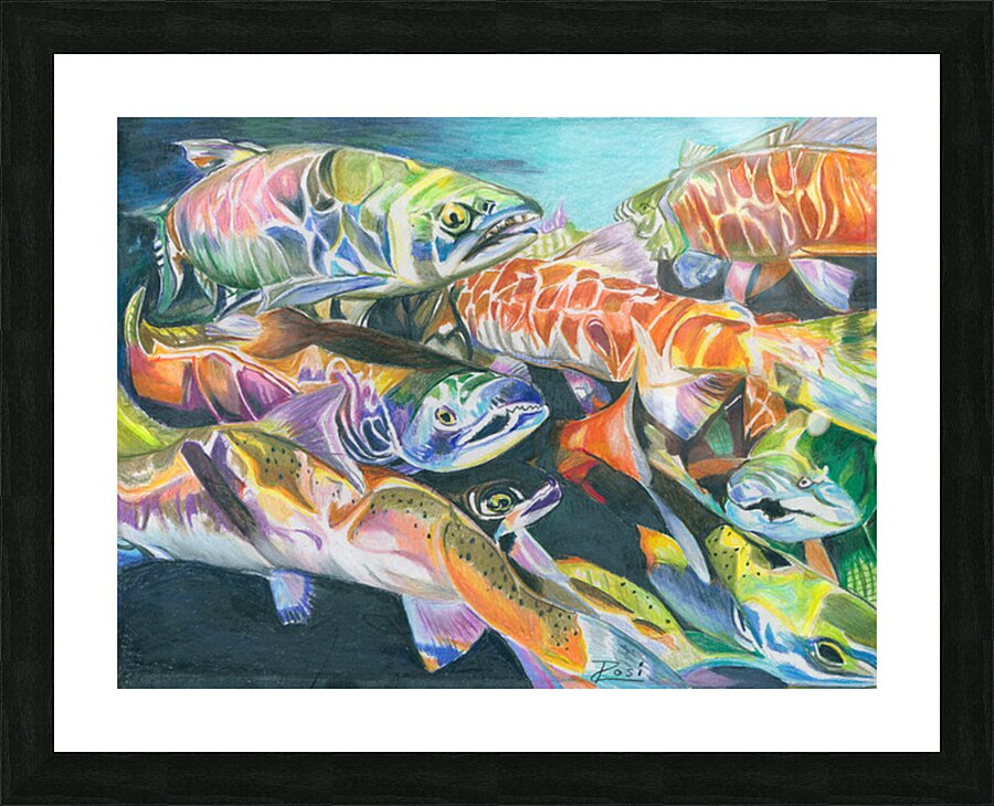 Swarmed Picture Frame print