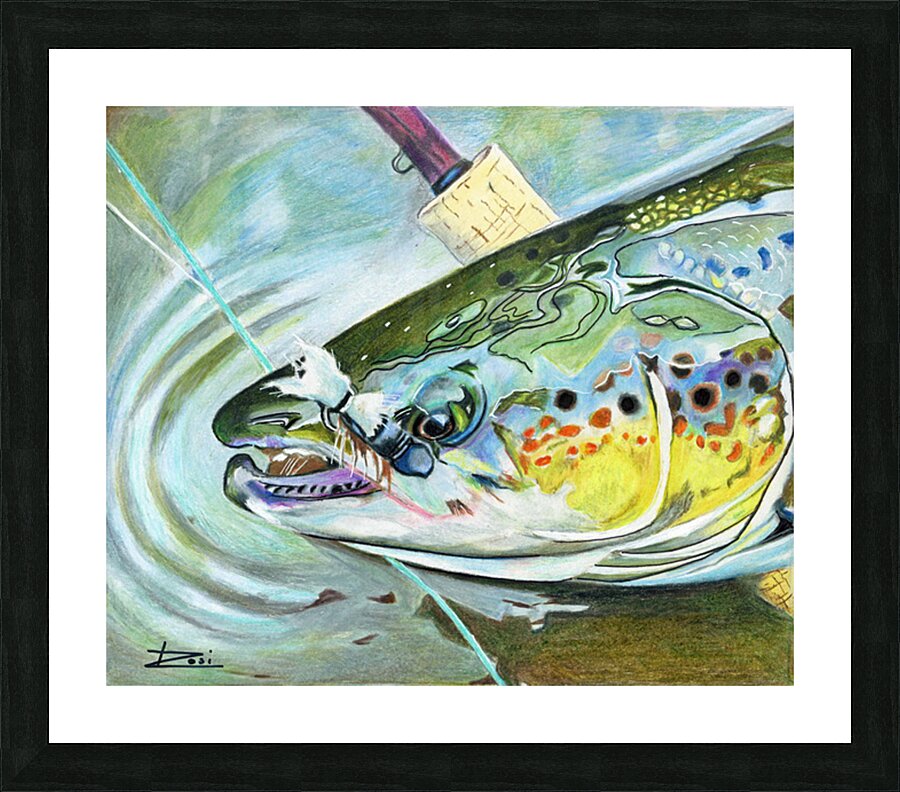 Atlantic Salmon Dry Fly Impression et Cadre photo