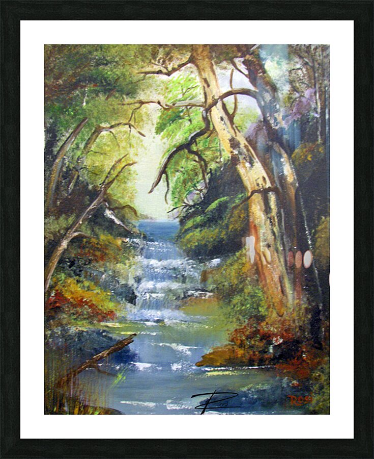 Shady Falls Picture Frame print