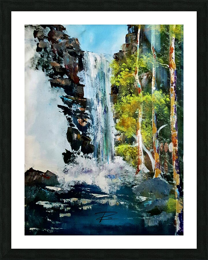Waterfall Picture Frame print