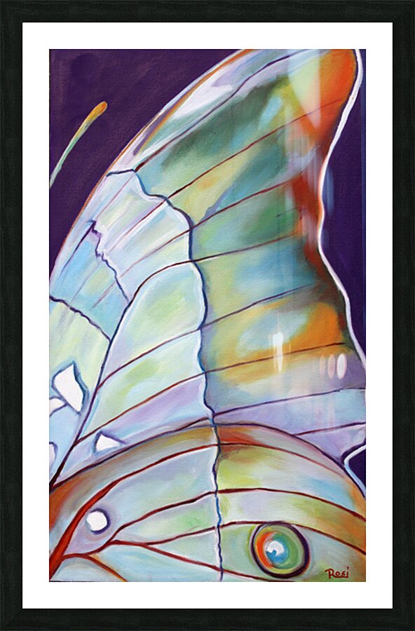 Blue Wing Picture Frame print