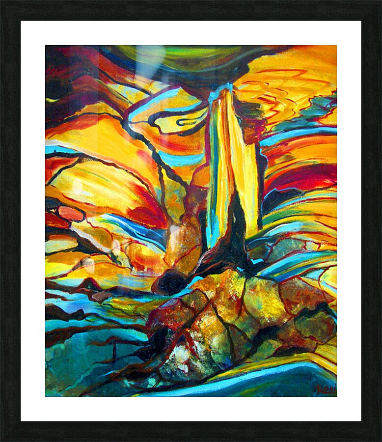 Golden Peaks Picture Frame print