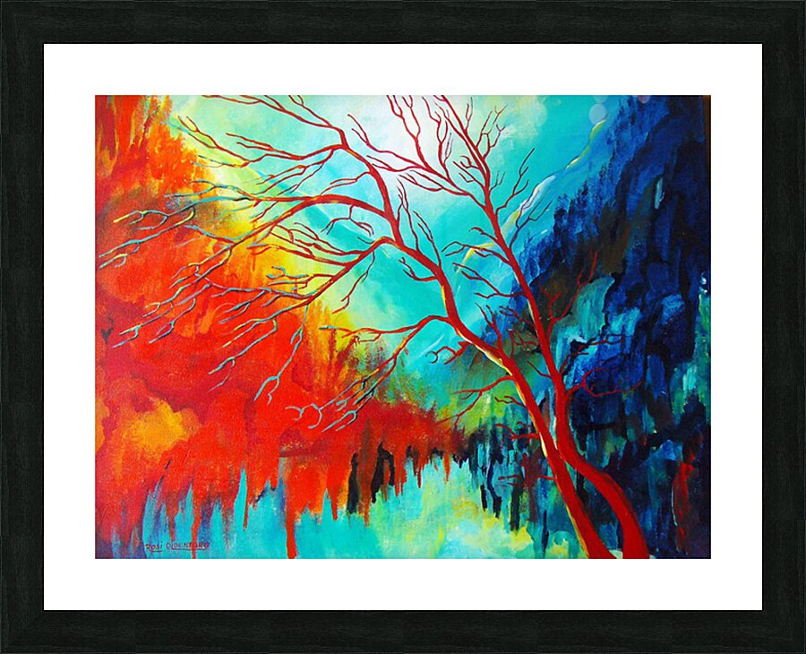 The Red Tree Picture Frame print