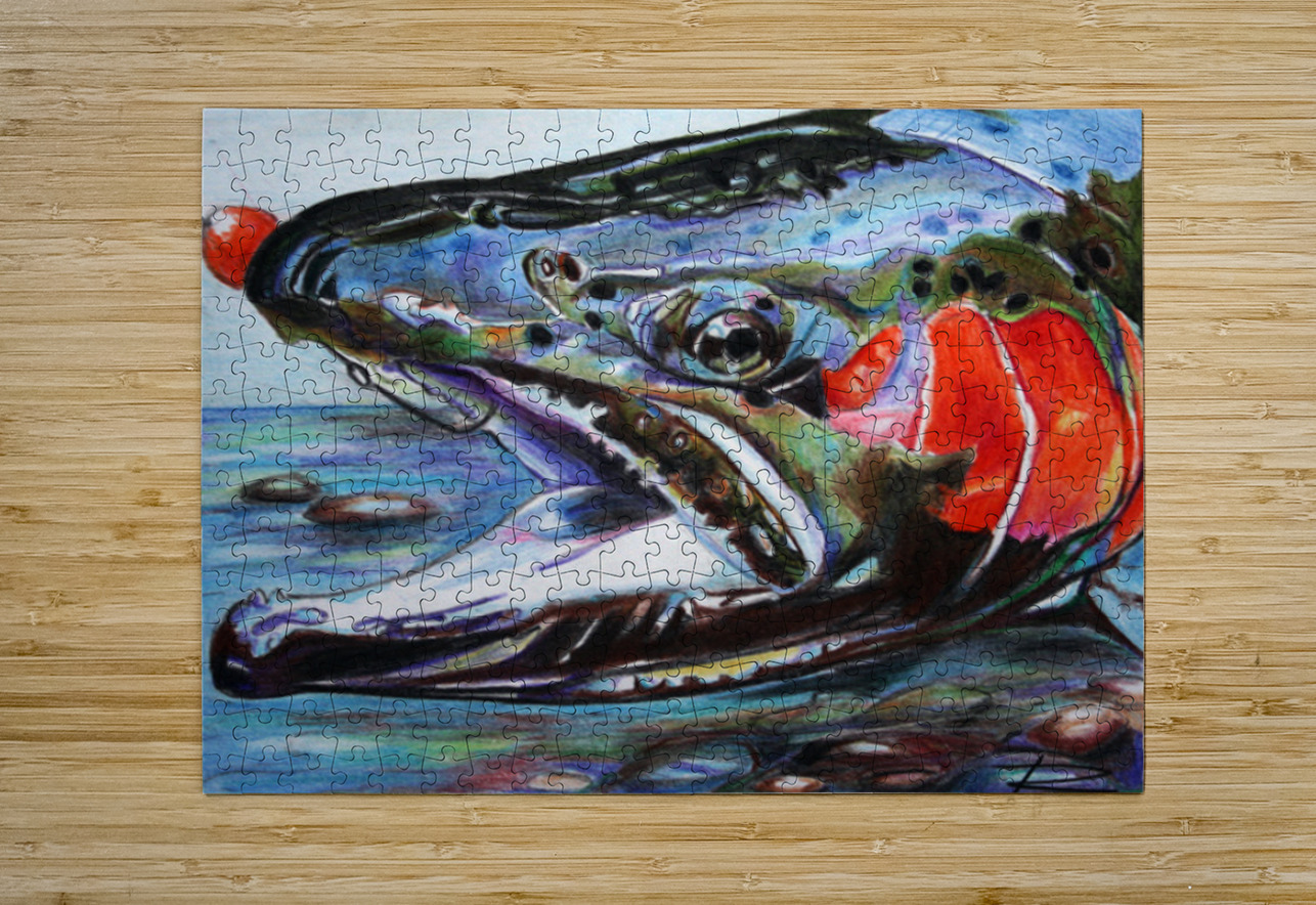 Hooked Steelhead Rosi Oldenburg Puzzle printing