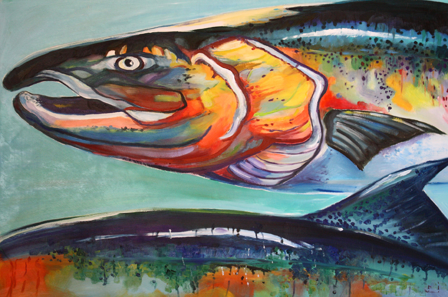 "Salmon II' by Rosi Oldenburg